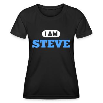 Steve Namenszusatz für stolze Steves - Frauen Funktions-T-Shirt - Schwarz - Vorne - AI Model Female 172 light (172cm)