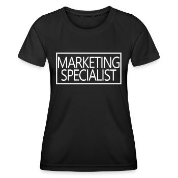 Marketing Specialist Proud Graduated Marketer - Women's Functional T-Shirt - black - Front - AI Model Female 172 light (172cm)