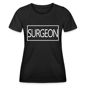 Chirurg Stolzer graduierter Chirurg-Doktorstudent - Frauen Funktions-T-Shirt - Schwarz - Vorne - AI Model Female 172 light (172cm)