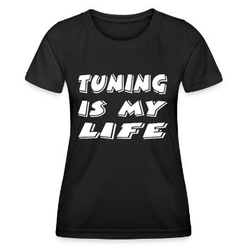 Tuning - Frauen Funktions-T-Shirt - Schwarz - Vorne - AI Model Female 172 light (172cm)