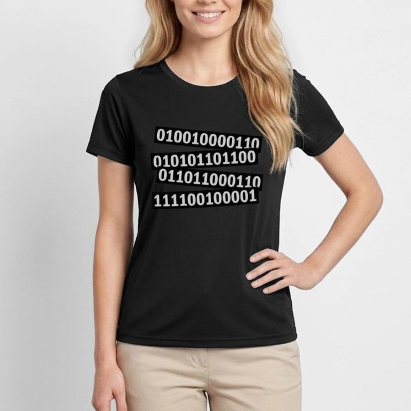 Binary Code Program Language Women's Functional T-Shirt