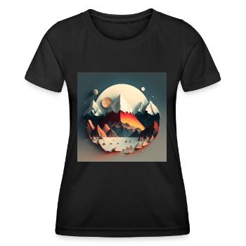 SURREAL - Frauen Funktions-T-Shirt - Schwarz - Vorne - AI Model Female 172 light (172cm)