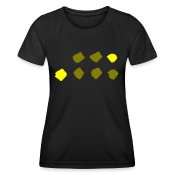 Plaid Pattern - Dots Pattern - Women's Functional T-Shirt - black - Front - AI Model Female 172 light (172cm)