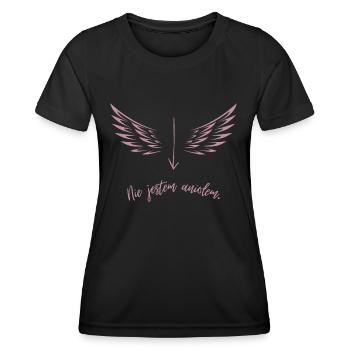 Je ne suis pas un ange - T-shirt sport Femme - noir - Devant - AI Model Female 172 light (172cm)