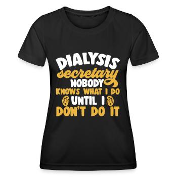 Dialyse Sekretärin Dialysefachkraft - Frauen Funktions-T-Shirt - Schwarz - Vorne - AI Model Female 172 light (172cm)