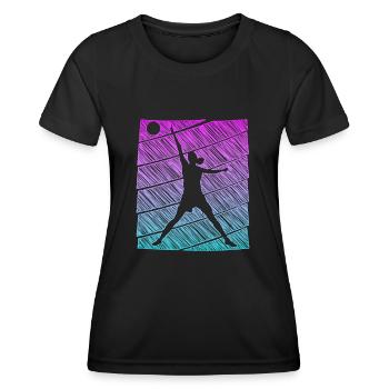 Basketball Mädchen Frau - Frauen Funktions-T-Shirt - Schwarz - Vorne - AI Model Female 172 light (172cm)