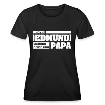 First name Edmund - Women's Functional T-Shirt - black - Front - AI Model Female 172 light (172cm)
