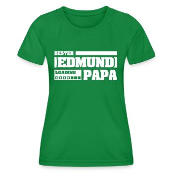 First name Edmund - Women's Functional T-Shirt - kelly green - Front - AI Model Female 172 dark (172cm)
