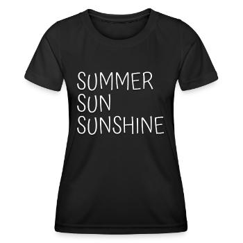 Summer Sun Sunshine Sommer Sonne Sonnenschein - Women's Functional T-Shirt - black - Front - AI Model Female 172 light (172cm)