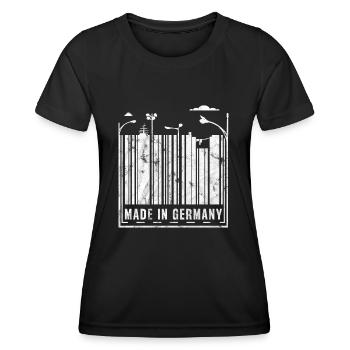 Made in Germany - Frauen Funktions-T-Shirt - Schwarz - Vorne - AI Model Female 172 light (172cm)