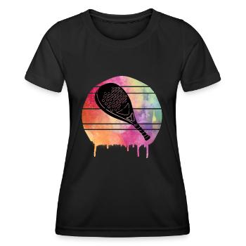 Pádel Vintage - Frauen Funktions-T-Shirt - Schwarz - Vorne - AI Model Female 172 light (172cm)