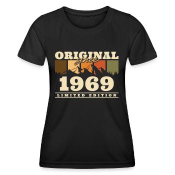 Original 1969 Jahrgang Geburtstag Geschenk - Frauen Funktions-T-Shirt - Schwarz - Vorne - AI Model Female 172 light (172cm)