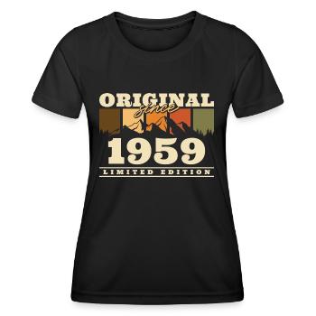 Original 1959 Jahrgang Geburtstag Geschenk - Frauen Funktions-T-Shirt - Schwarz - Vorne - AI Model Female 172 light (172cm)