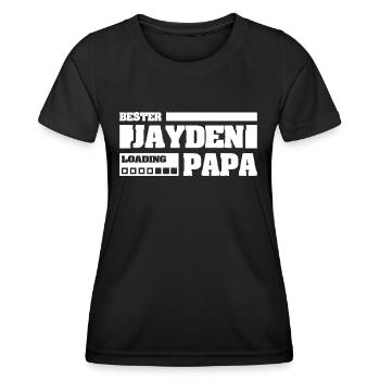 First name Jayden - Women's Functional T-Shirt - black - Front - AI Model Female 172 light (172cm)