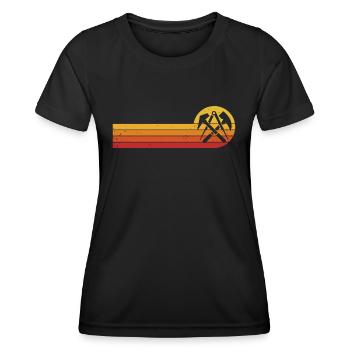 Dachdecker Zunftzeichen Dachdeckermeister - Frauen Funktions-T-Shirt - Schwarz - Vorne - AI Model Female 172 light (172cm)