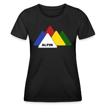 Randonnée en montagne Alpine Népal Sommets de l’Himalaya - T-shirt sport Femme - noir - Devant - AI Model Female 172 light (172cm)