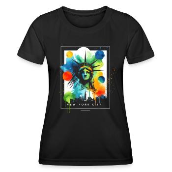 Vibrant NYC Liberty - Women's Functional T-Shirt - black - Front - AI Model Female 172 light (172cm)