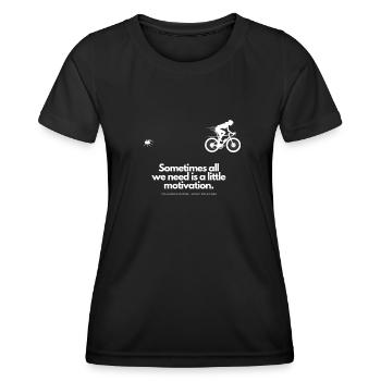 Extra portion of motivation female cyclists spider - Women's Functional T-Shirt - black - Front - AI Model Female 172 light (172cm)