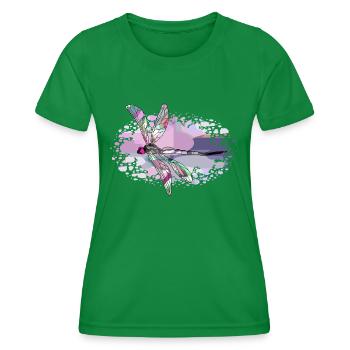 Libellule - T-shirt sport Femme - vert - Devant - AI Model Female 172 dark (172cm)