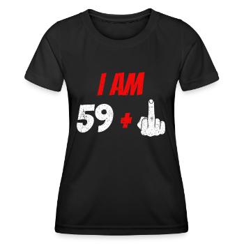 60. Geburtstag 60 Jahre Geburtstagsgeschenk lustig - Frauen Funktions-T-Shirt - Schwarz - Vorne - AI Model Female 172 light (172cm)
