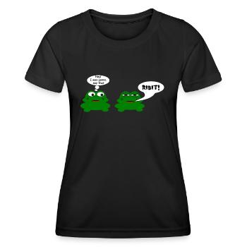 Frog chat - Women's Functional T-Shirt - black - Front - AI Model Female 172 light (172cm)