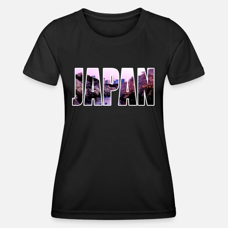 JAPAN Cherry Blossom Sakura - Women's Functional T-Shirt - black