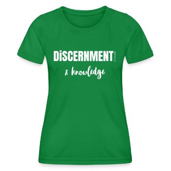 Discernement et Connaissance - Phi/1:9 - T-shirt sport Femme - vert - Devant - AI Model Female 172 dark (172cm)