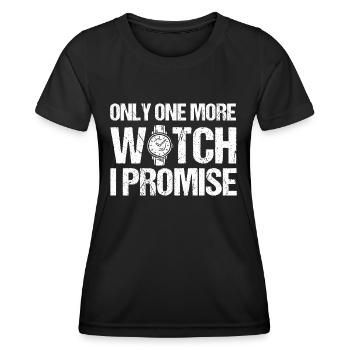 Watch Collector Watch Watchmaker - Women's Functional T-Shirt - black - Front - AI Model Female 172 light (172cm)