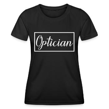 Optiker stolzer diplomierter Optikerstudent - Frauen Funktions-T-Shirt - Schwarz - Vorne - AI Model Female 172 light (172cm)