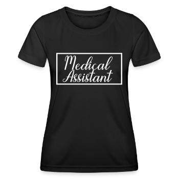Medizinische Assistentin Stolz absolvierte Gesundheitsversorgung - Frauen Funktions-T-Shirt - Schwarz - Vorne - AI Model Female 172 light (172cm)