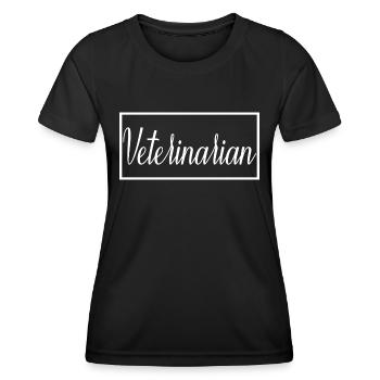 Veterinarian Proud Graduated Veterinary Student - Women's Functional T-Shirt - black - Front - AI Model Female 172 light (172cm)