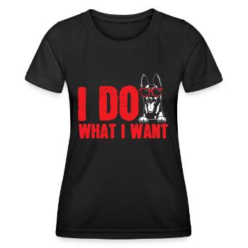 Malinois Belgian Shepherd Mechelaar Dog - Women's Functional T-Shirt - black - Front - AI Model Female 172 light (172cm)