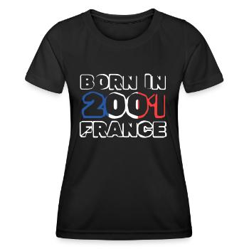 Frankreich 2001 - Frauen Funktions-T-Shirt - Schwarz - Vorne - AI Model Female 172 light (172cm)
