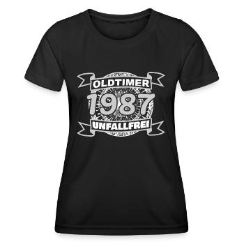Oldtimer 1987 - Frauen Funktions-T-Shirt - Schwarz - Vorne - AI Model Female 172 light (172cm)