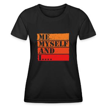 Moi moi-même et moi Retro Quote Statement - T-shirt sport Femme - noir - Devant - AI Model Female 172 light (172cm)