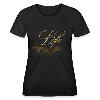 Leben in Gold - Frauen Funktions-T-Shirt - Schwarz - Vorne - AI Model Female 172 light (172cm)