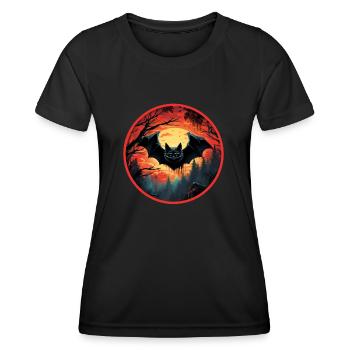 Fledermäuse Fledermaus Flughunde Halloween - Frauen Funktions-T-Shirt - Schwarz - Vorne - AI Model Female 172 light (172cm)