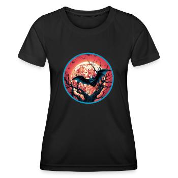 Fledermäuse Fledermaus Flughunde Halloween - Frauen Funktions-T-Shirt - Schwarz - Vorne - AI Model Female 172 light (172cm)