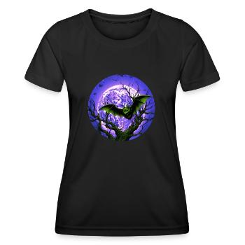 Fledermaus Fledermäuse Flughunde Halloween - Frauen Funktions-T-Shirt - Schwarz - Vorne - AI Model Female 172 light (172cm)