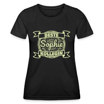 Kollegin Sophie - Frauen Funktions-T-Shirt - Schwarz - Vorne - AI Model Female 172 light (172cm)