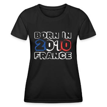 Frankreich 2010 - Frauen Funktions-T-Shirt - Schwarz - Vorne - AI Model Female 172 light (172cm)