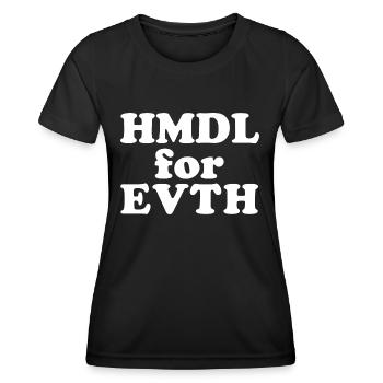 HMDL for Evth - Alhamdulillah for everything - Women's Functional T-Shirt - black - Front - AI Model Female 172 light (172cm)