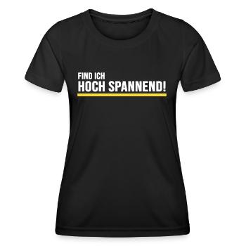 elektriker watt volt hochspannung elektromonteur - Frauen Funktions-T-Shirt - Schwarz - Vorne - AI Model Female 172 light (172cm)