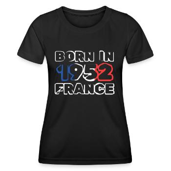 en 1952 - T-shirt sport Femme - noir - Devant - AI Model Female 172 light (172cm)