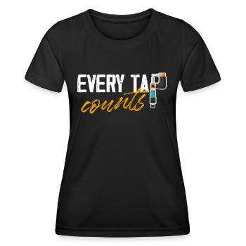 Chaque clic compte à commande numérique par ordinateur - T-shirt sport Femme - noir - Devant - AI Model Female 172 light (172cm)