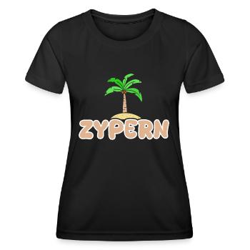 Zypern Zypern - Frauen Funktions-T-Shirt - Schwarz - Vorne - AI Model Female 172 light (172cm)