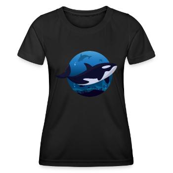 killer whale Design for a killer whale enthusiast - Women's Functional T-Shirt - black - Front - AI Model Female 172 light (172cm)