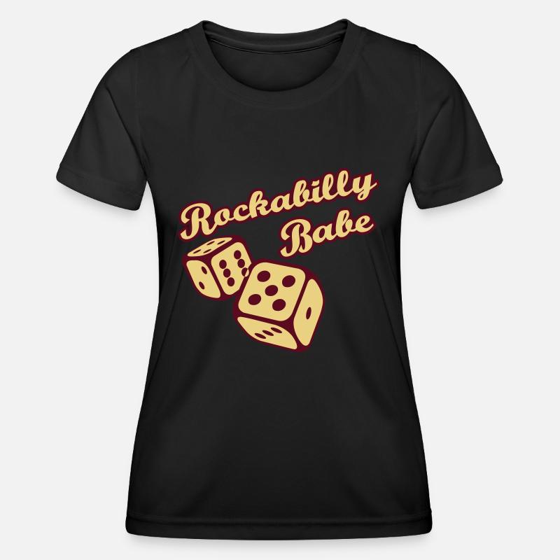 Rockabilly Babe - Women's Functional T-Shirt - black
