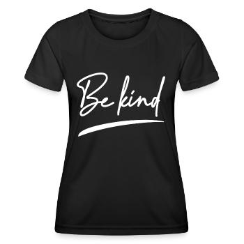 Sei freundlich - Christian Clothing - Frauen Funktions-T-Shirt - Schwarz - Vorne - AI Model Female 172 light (172cm)