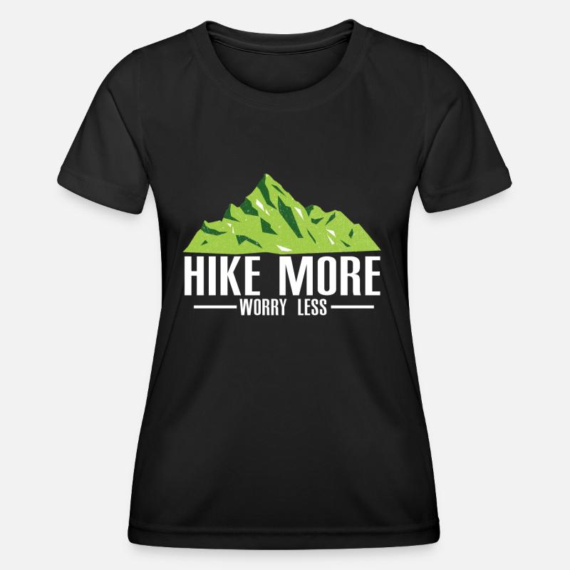 Hike more,worry less - Women's Functional T-Shirt - black